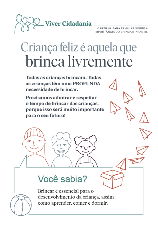 Cartilha 1 – Criança feliz é aquela que brinca livremente