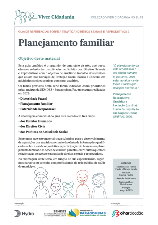 Guia Temático 2 – Planejamento Familiar