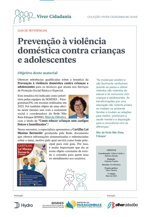 Guia Temático 4 – Prevenção à violência doméstica contra crianças e adolescentes