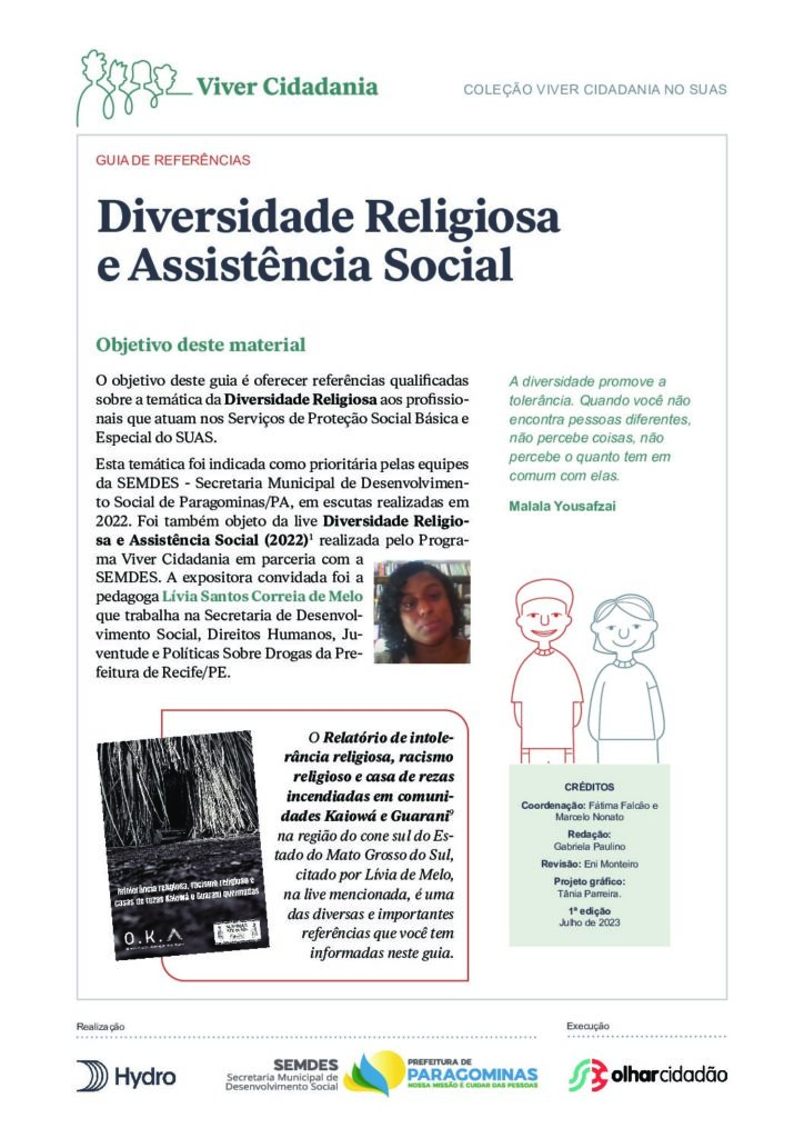 Guia Temático 6 – Diversidade Religiosa e Assistência Social